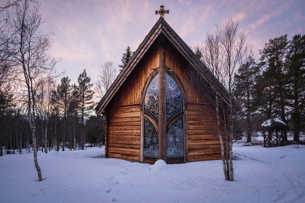 Beitostølen. chapel, snow, Beitostølen, Norway