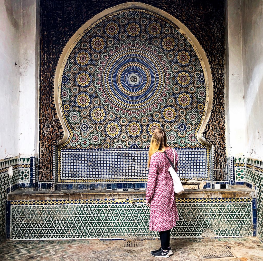 Colourful tiles in Fez Morocco