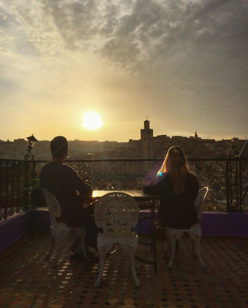 Sunset view over Fez Morocco