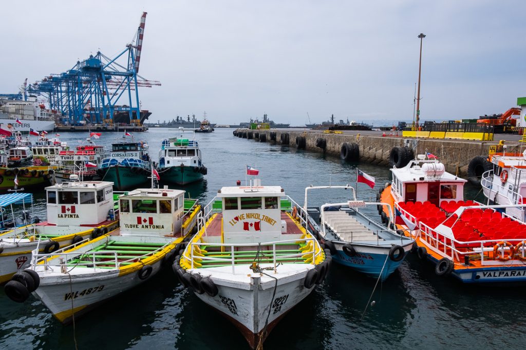 The harbor in Valparaíso Chile