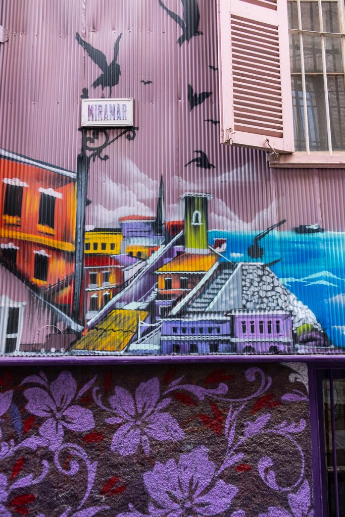 Close up street art Valparaíso Chile