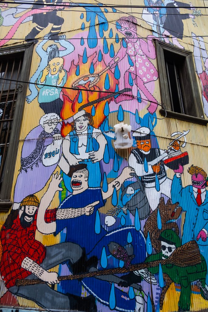 Detail street art Valparaíso Chile