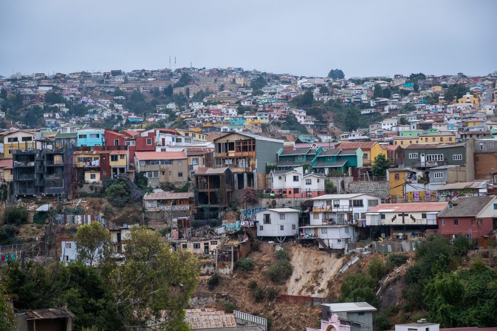 Colourful houses in Valparaíso Chile