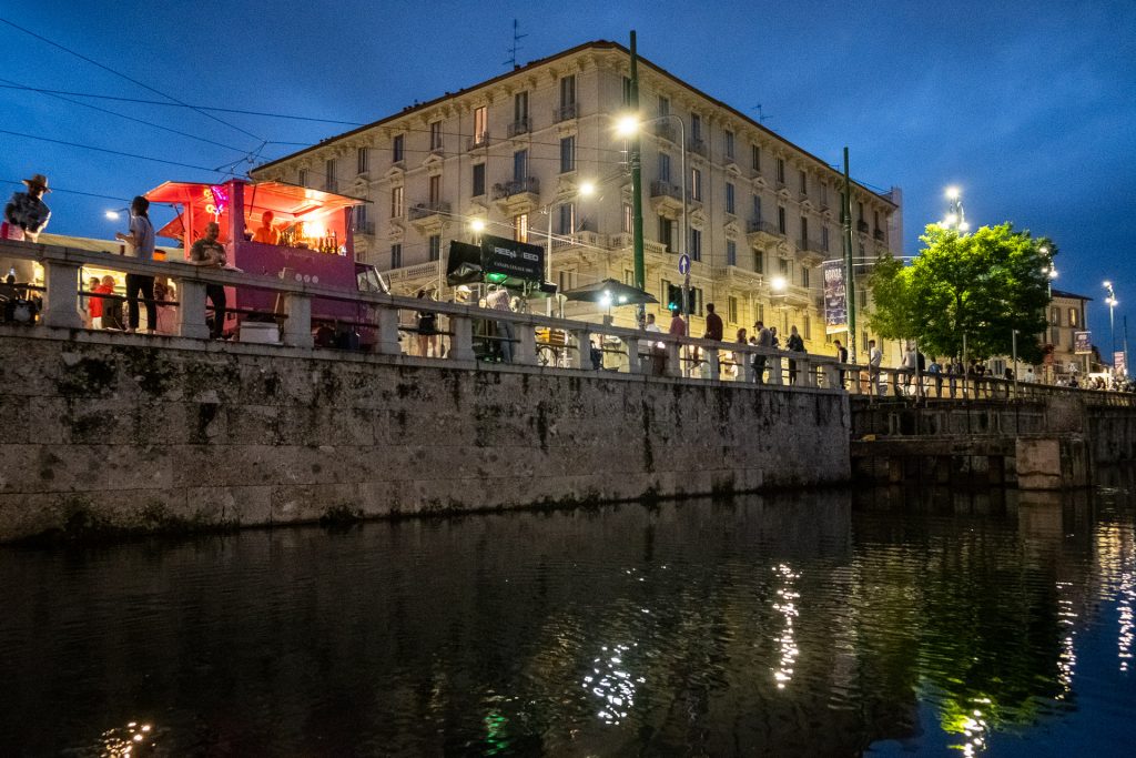 Naviglio by night, Milan, Milano, Italy