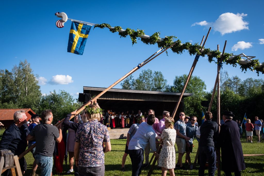 Midsommar i Rättvik, Dalarna, Sverige