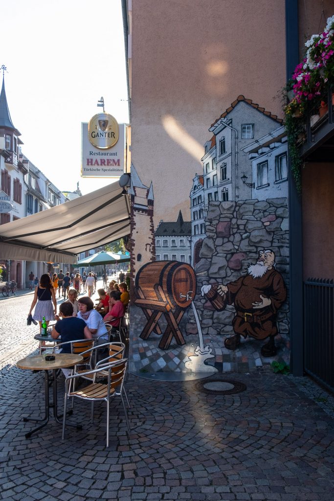 Freiburg im Breisgau , Tyskland Germany, Baden Württemberg, pastel, pastell, gate, kanal, canal, street, bike, bicycle