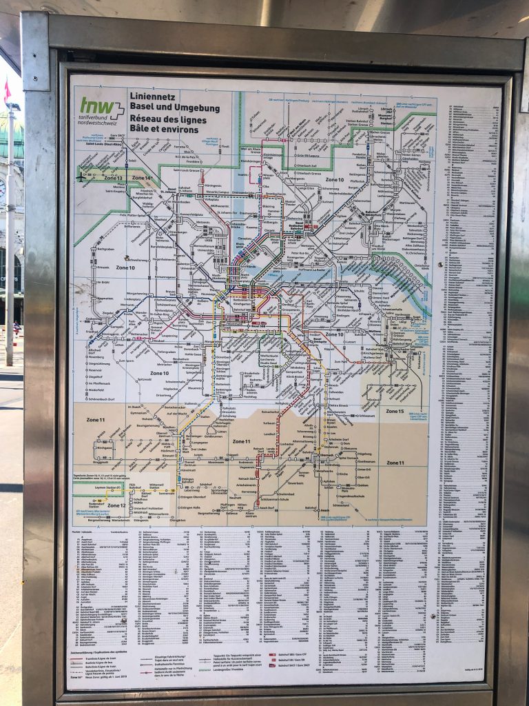 Basel, Switzerland, Europe, Summer, big city, tram map