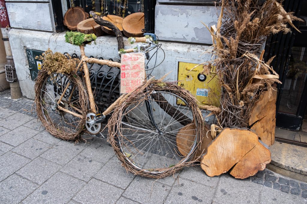 Krakow, Poland, street, Kazimierz, bike, detail