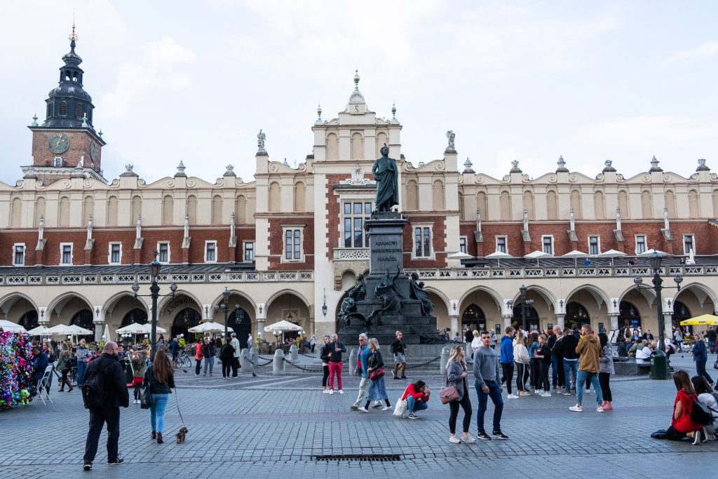Krakow, Poland, street, sukiennice,