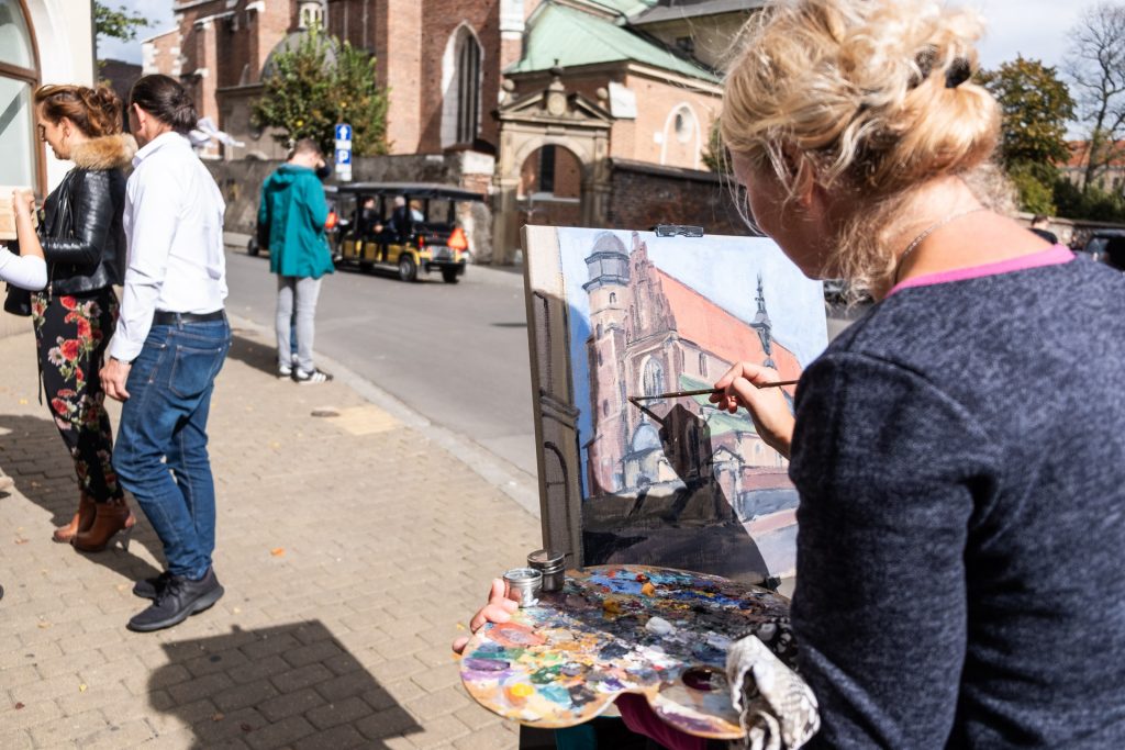 Krakow, Poland, street, architecture, painting