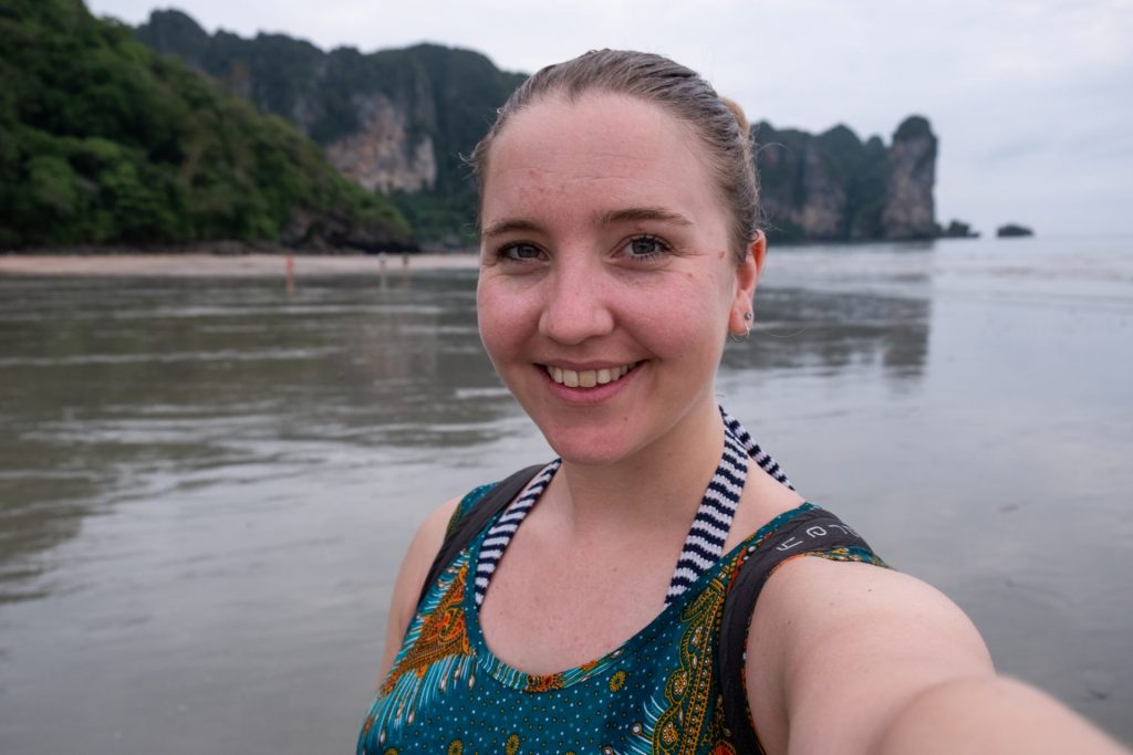 Thailand, Krabi, Ao Nang, selfie, solo travel, beach, girl, travel