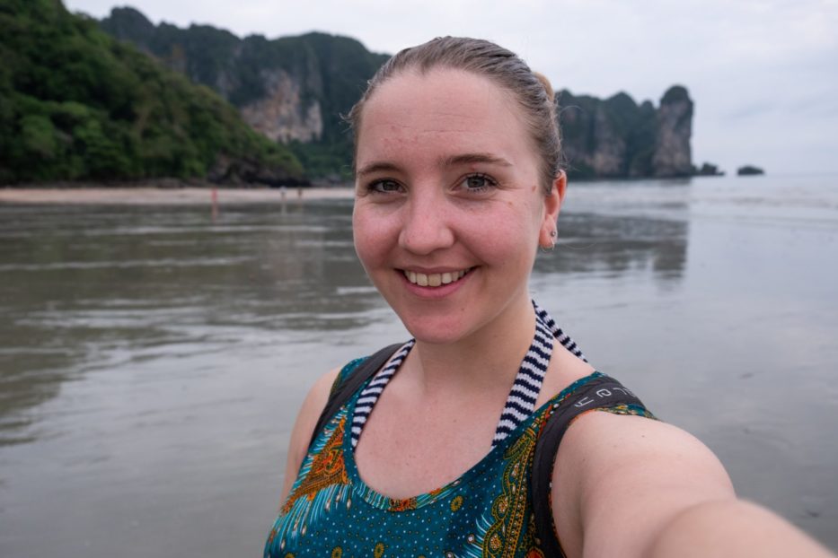 Ao Nang, strand, selfie, Krabi, Thailand,