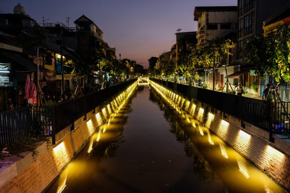 Thailand, Bangkok, Asia, kanal, solnedgang, kveld