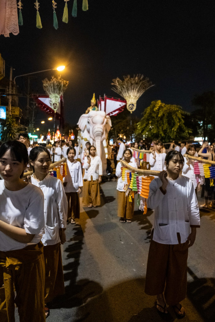 Chiang Mai, Thailand, Loy Krathong, light festival, parade, Yee Peng, festival, elephant