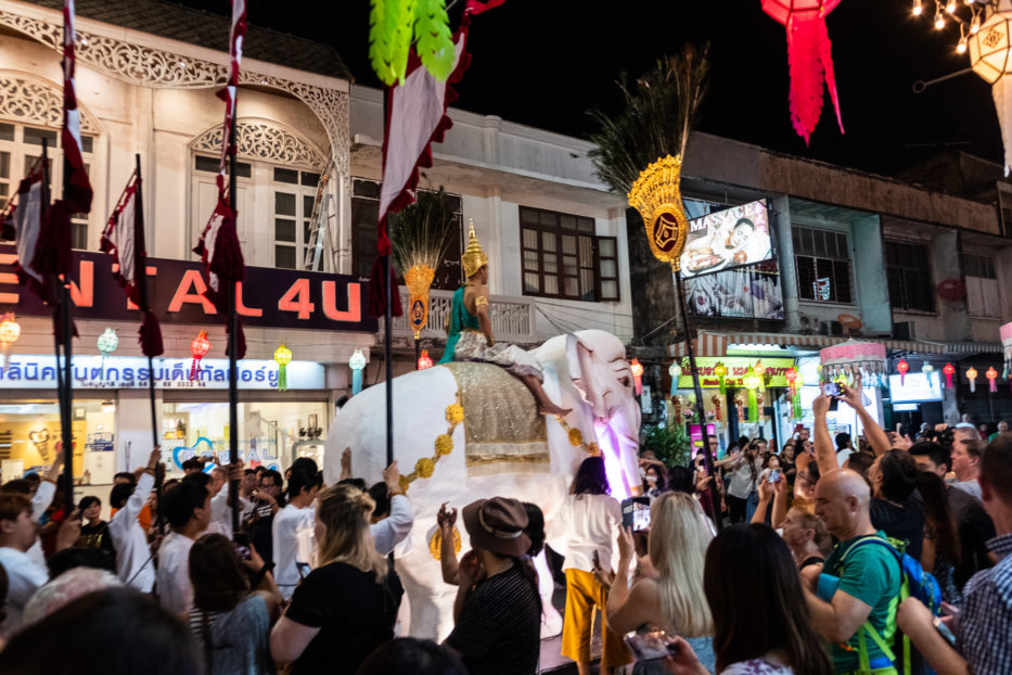 Chiang Mai, Thailand, Loy Krathong, light festival, parade, festival, elephant,
