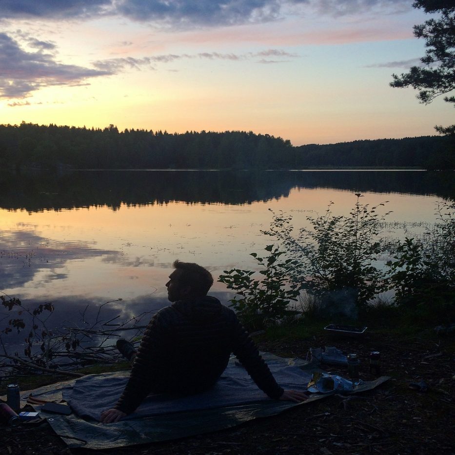 Hiking, camping, nature, outdoors, wilderness, telttur, gåtur, Nøklevann, sunset, solnedgang