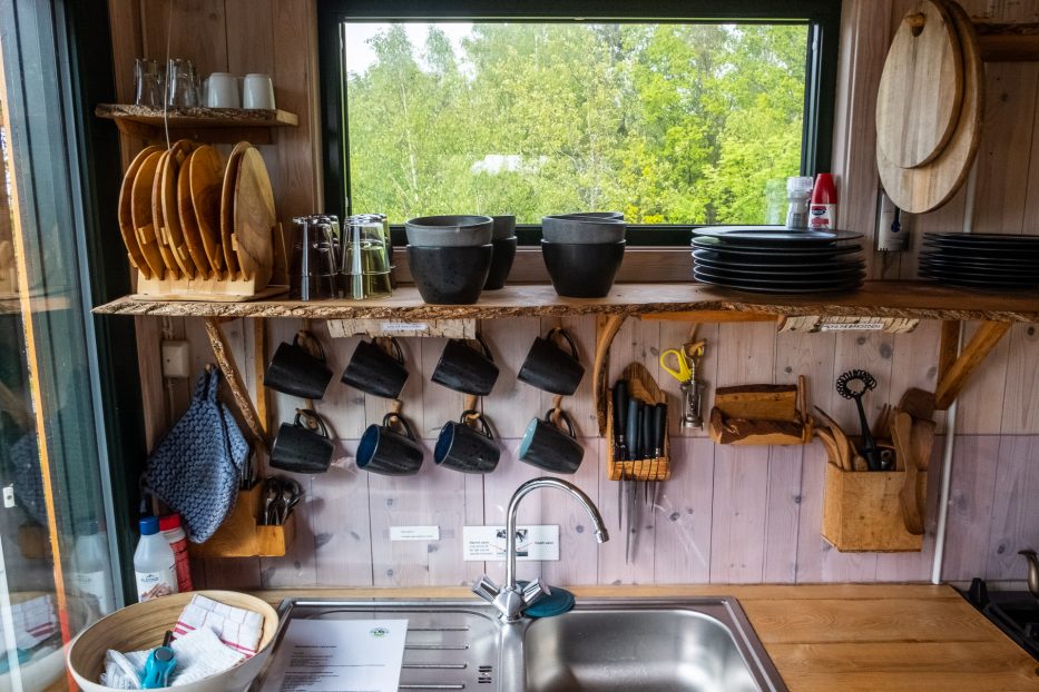 Tretopphytter Oslofjord, Norway, treetop cabin,kitchen, Falkeredet