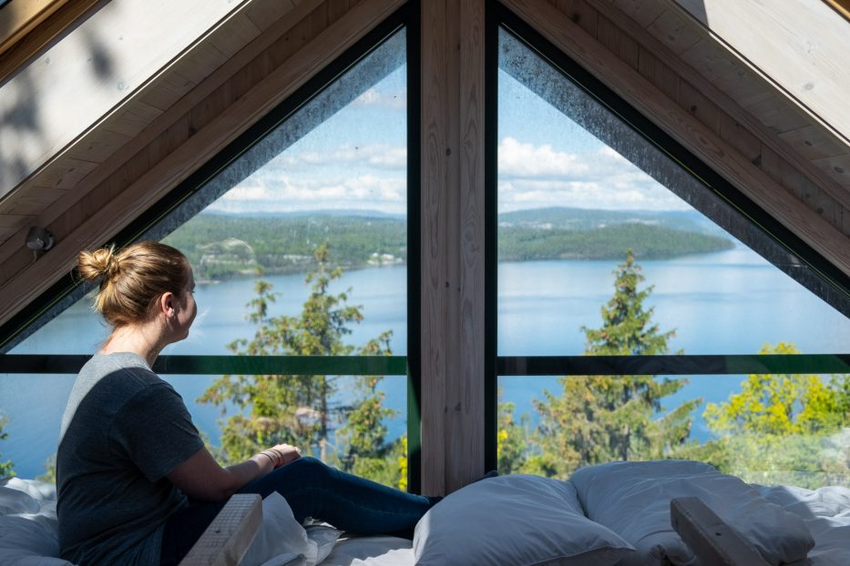 Tretopphytter Oslofjord, Norway, treetop cabin, nature, view, Falkeredet