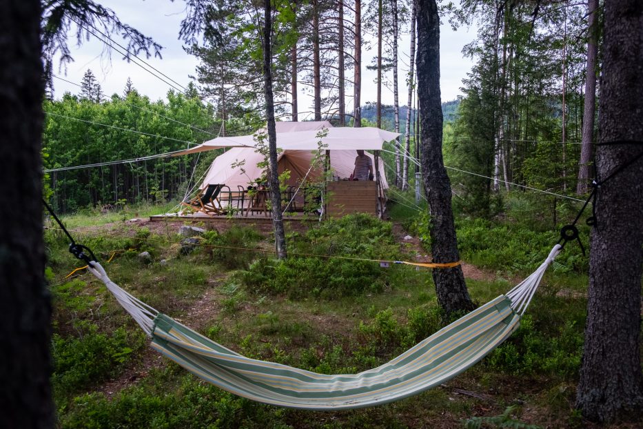 Breiva Gjestegaard og glamping, Bø, Telemark, glamping, nature, hammock, tent,