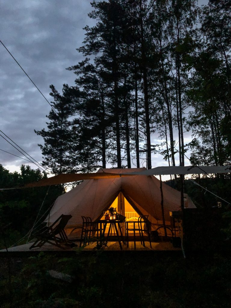 Breiva Gjestegaard og glamping, Bø, Telemark, glamping, nature, tent, night