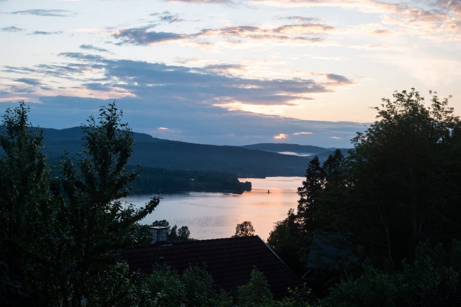 Oslo Hostel Rønningen, hostel, Oslo, Norway, Maridalsvannet, nature, sunset, view