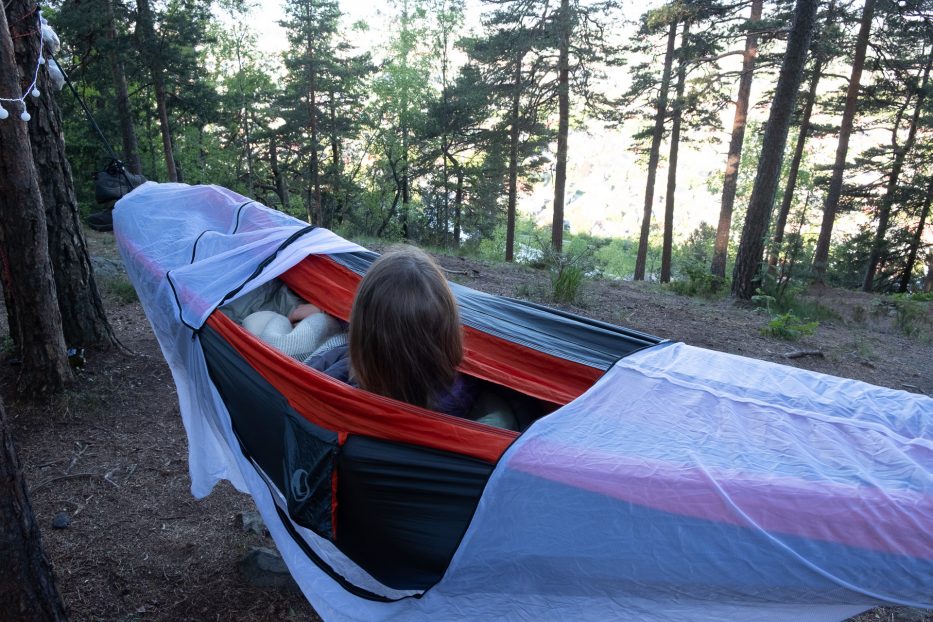 Nature, camping, hammock, sleeping, Ticket to the moon, mosquito net