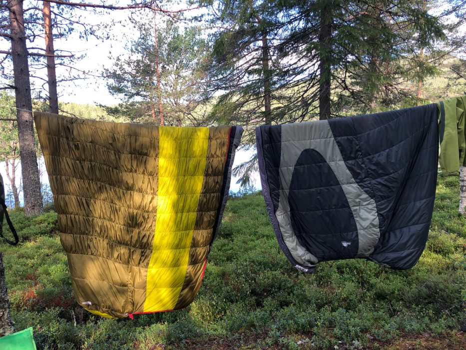 Nature, forest, sleeping bags, gear