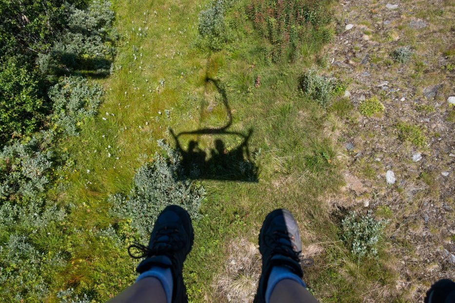 Beitostølen, Norway, nature, hike, mountains, green, summer, shadow, skiing lift, feet