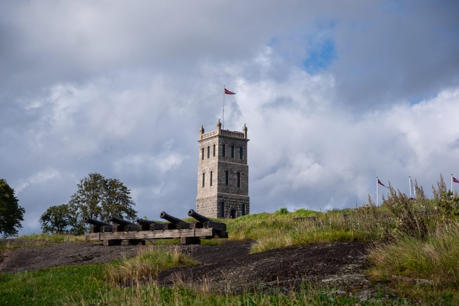 Tønsberg, Norway, Slottsfjell, cannons, architecture