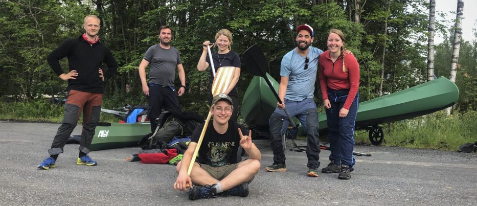 Paddling crew at Nordmarka Oslo