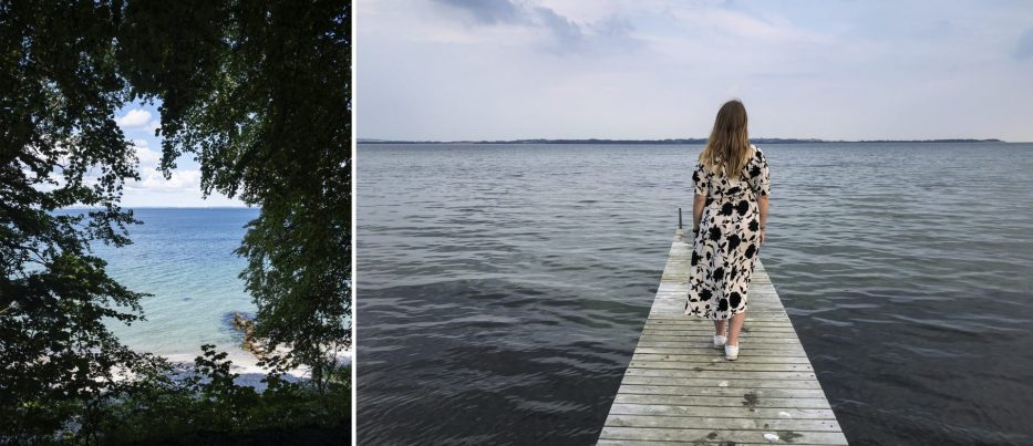 Landscape and person in Jutland Denmark