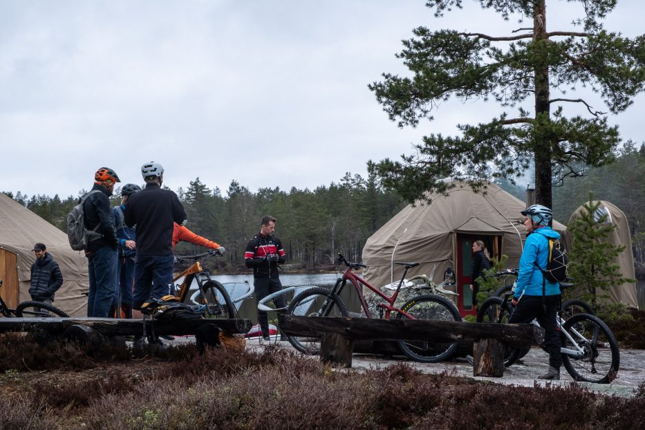 all set for trail biking at Canvas Telemark