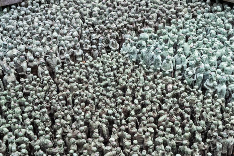 detail of the artwork grass root square in oslo