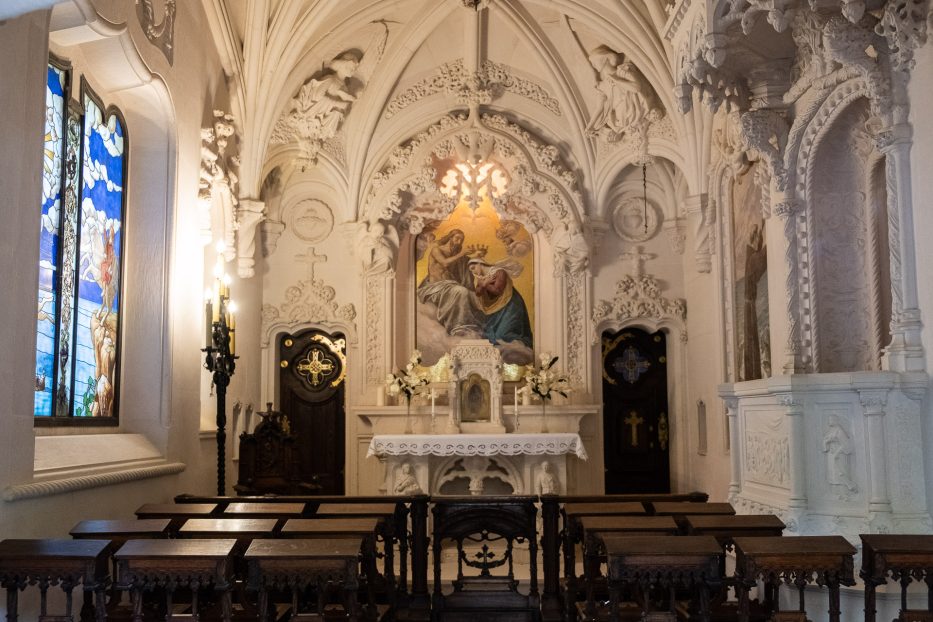inside the chapel at Quinta da Regaleira in sintra