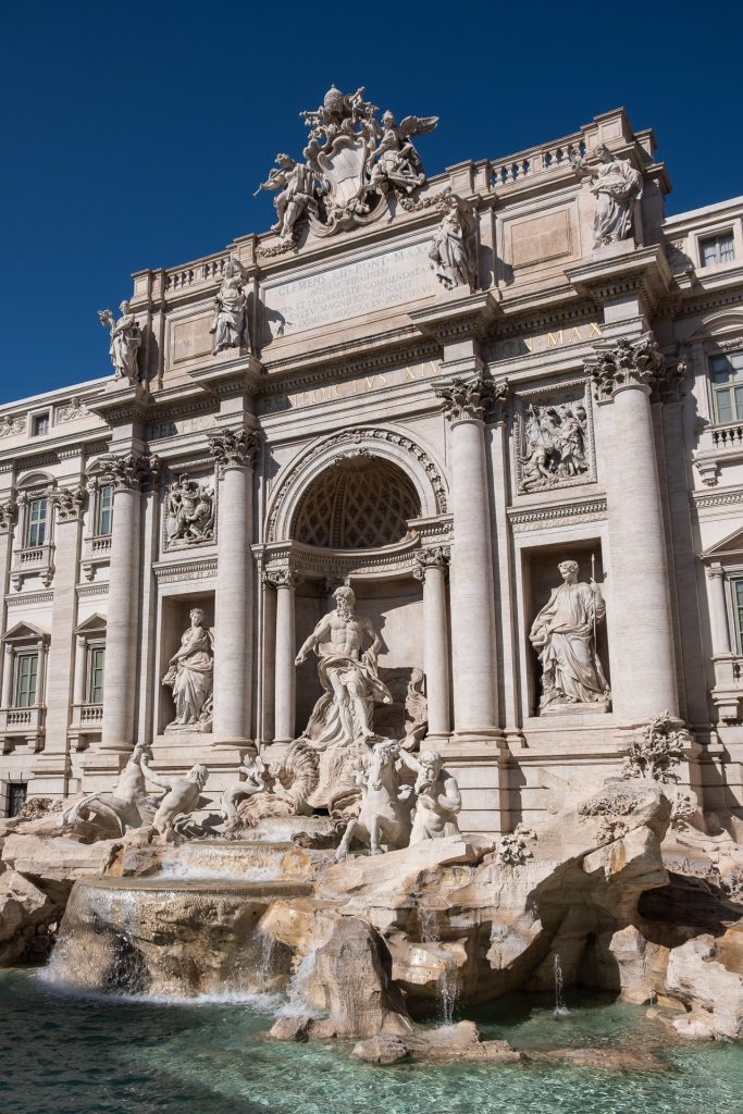 the Trevi fountain in Rome