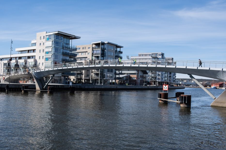 a bridge at the pier in fredrikstad