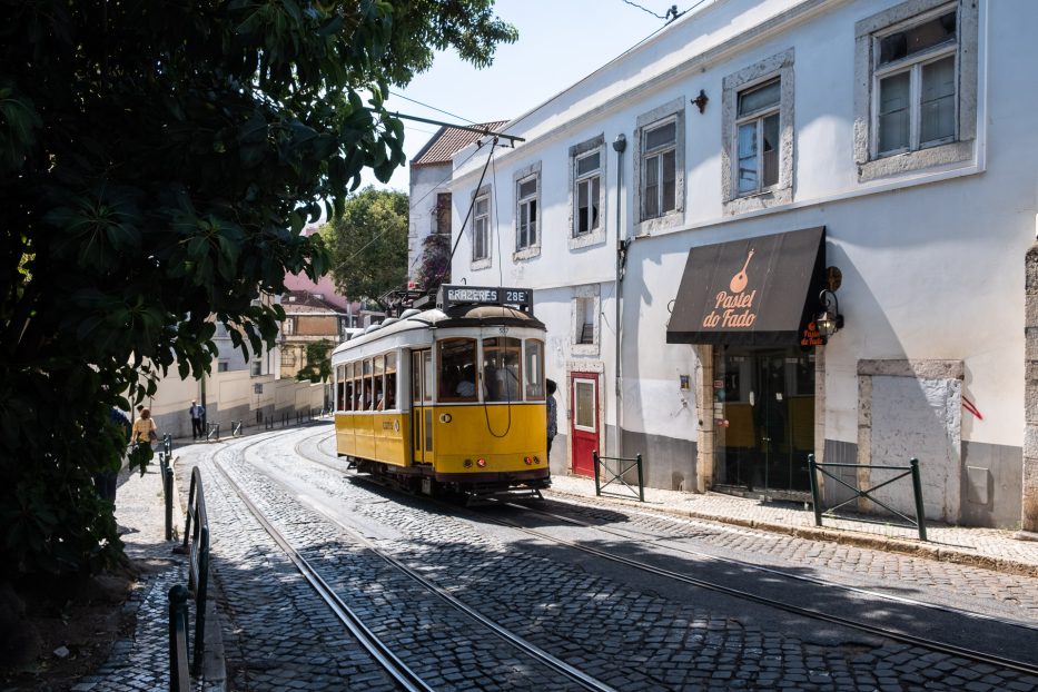 tram no 28e in Lisbon