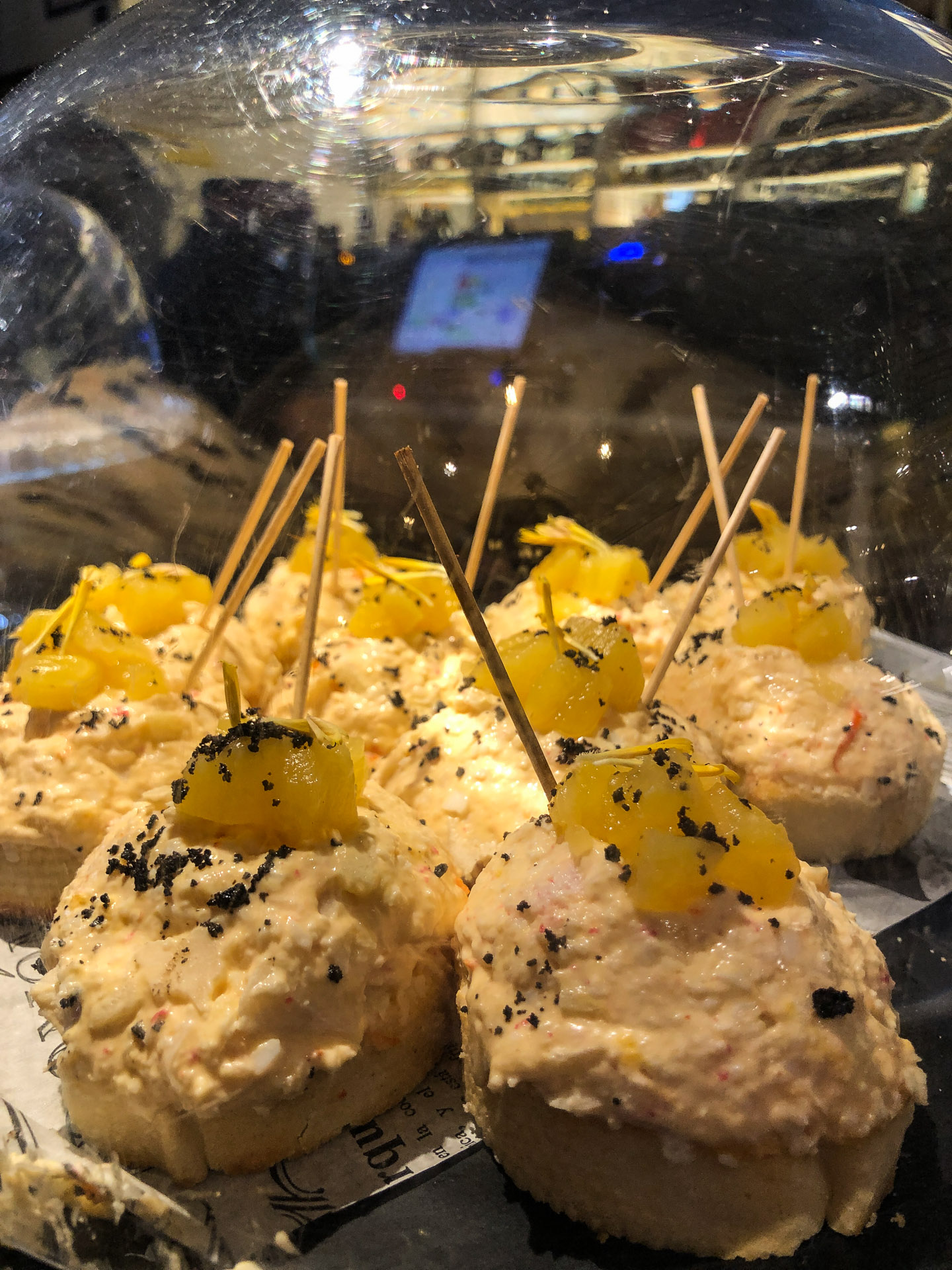 pintxos with toothpicks in