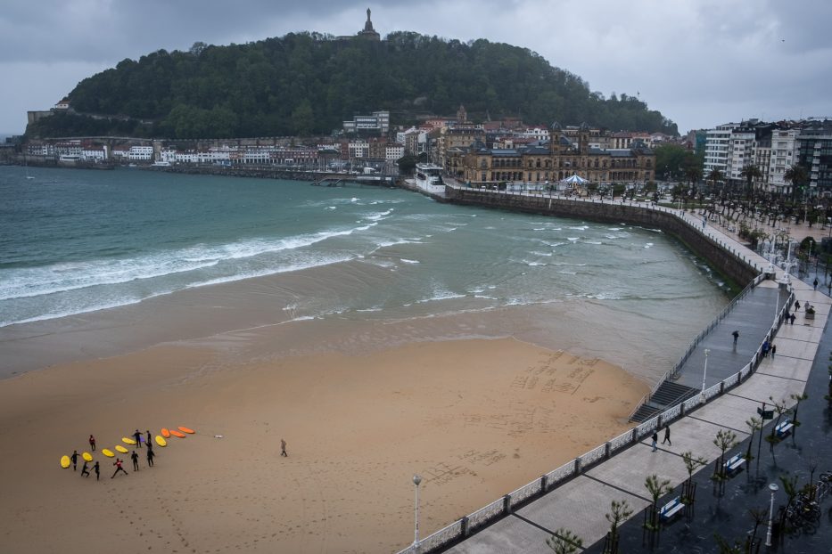 the beach in San Sebastian