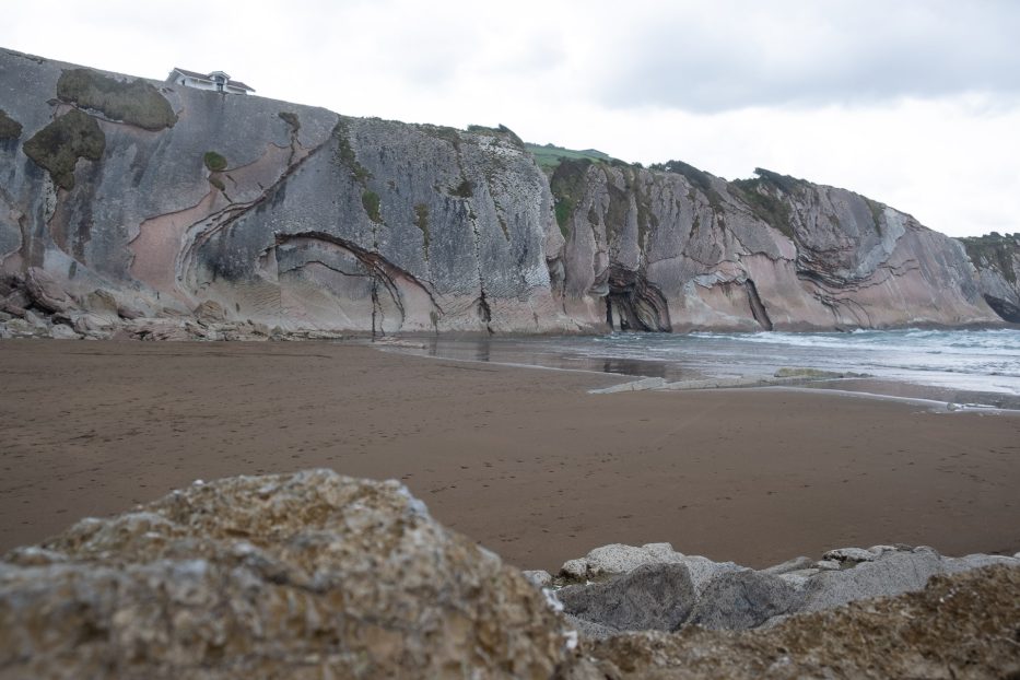 astonishing nature at the flysch route in Zumaia Basque Country spain
