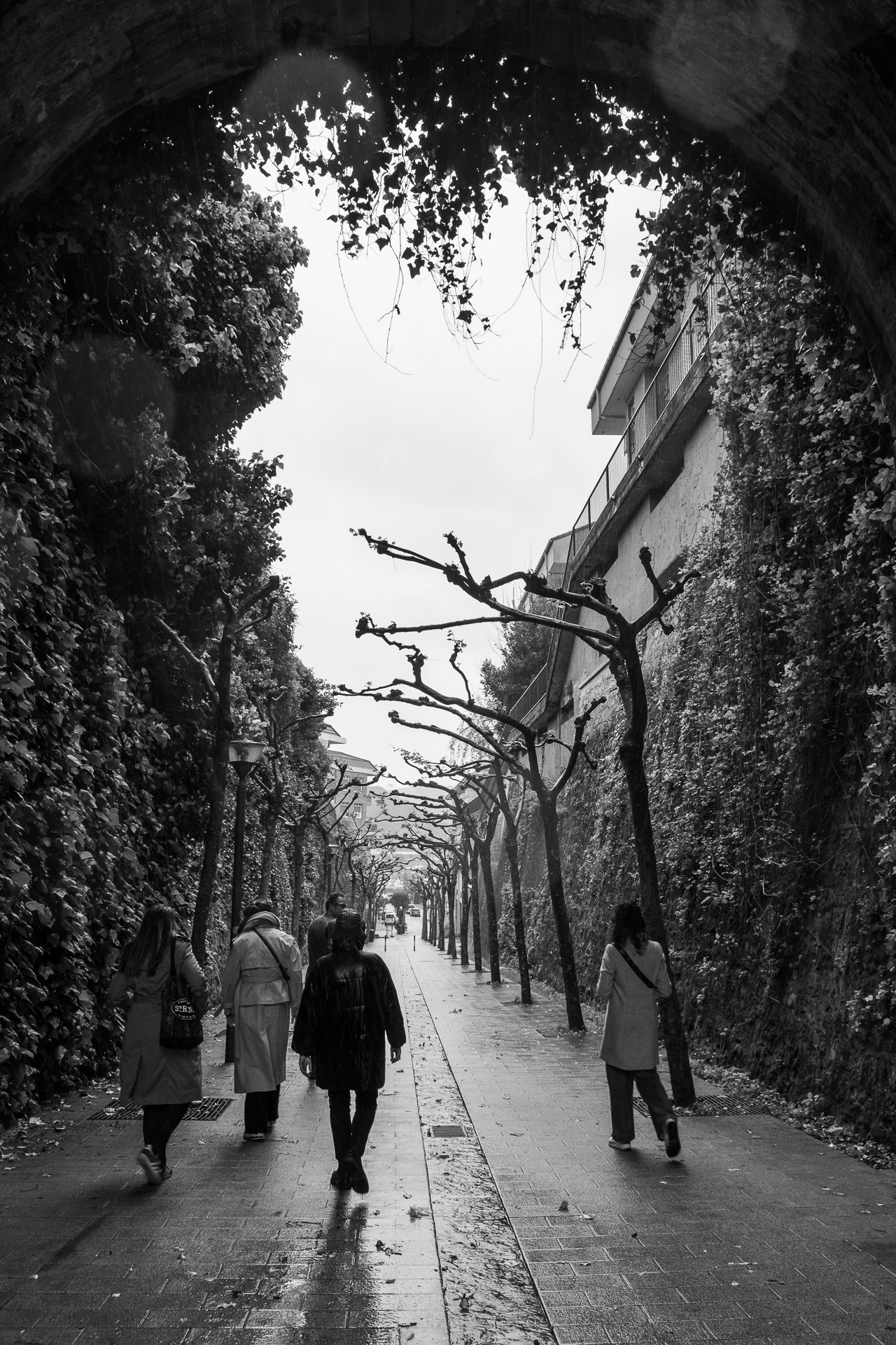 people walking in Zumaia spain