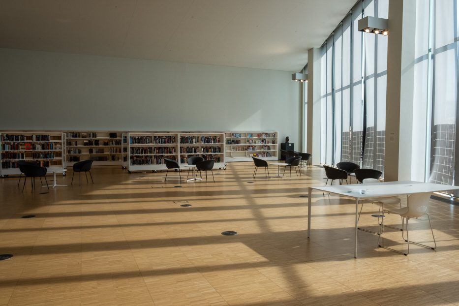 the inside of stormen library in bodø