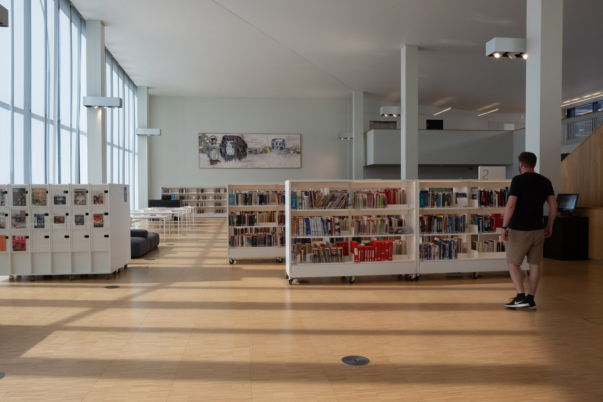 the inside of stormen library in bodø