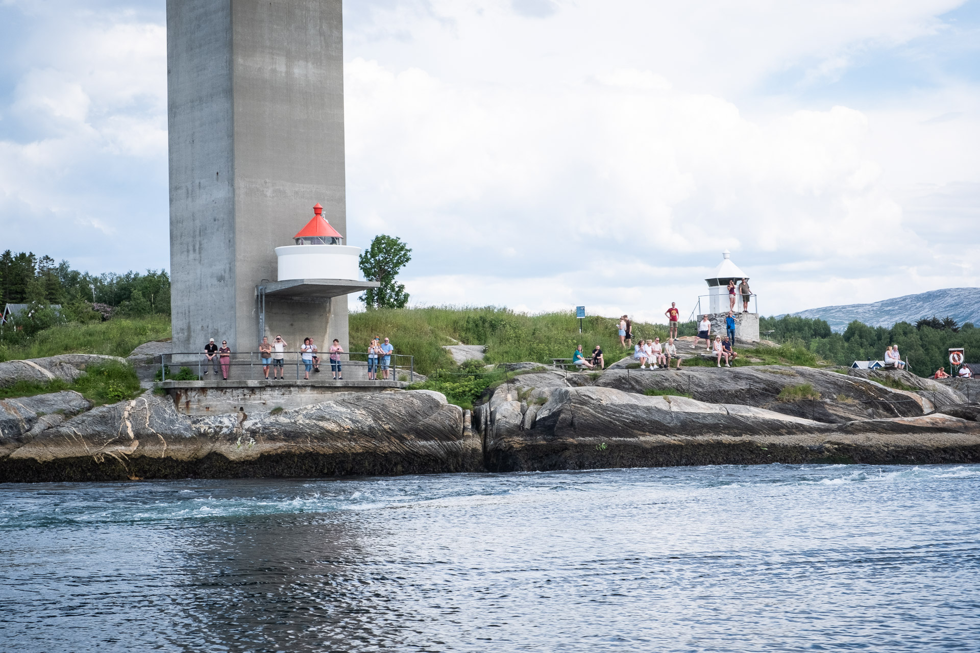 saltstraumen viewpoint seen from the sea