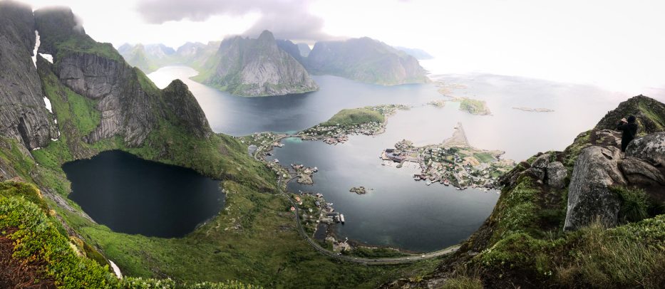 panorama from the top of reinebringen