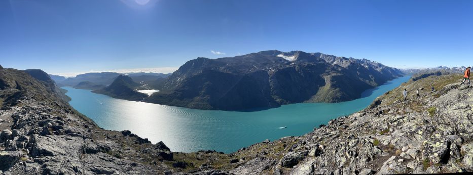 view from besseggen in norway