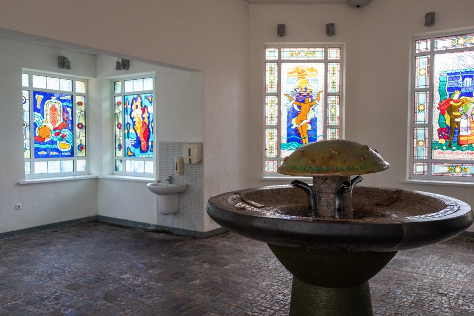 mineral water fountain in druskininkai lithuania