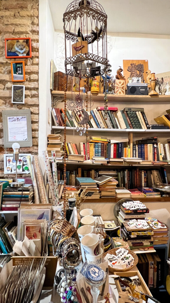 details inside the knygynas bookstore in uzupis lithuania