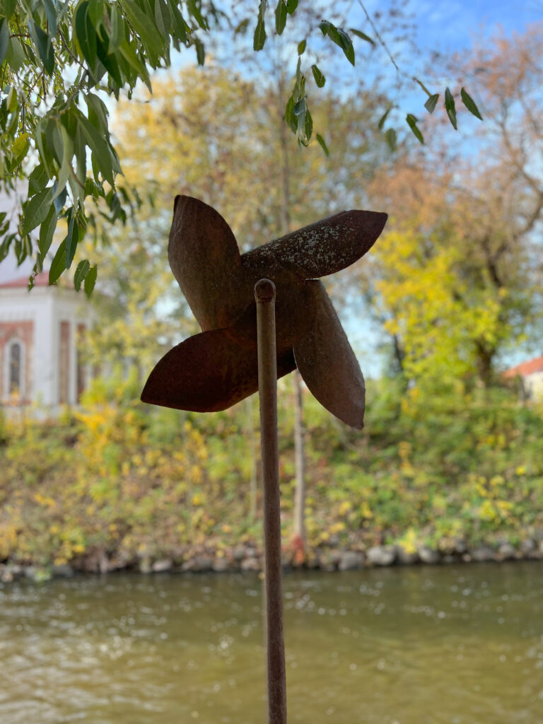 details of art in uzupis vilnius lithuania