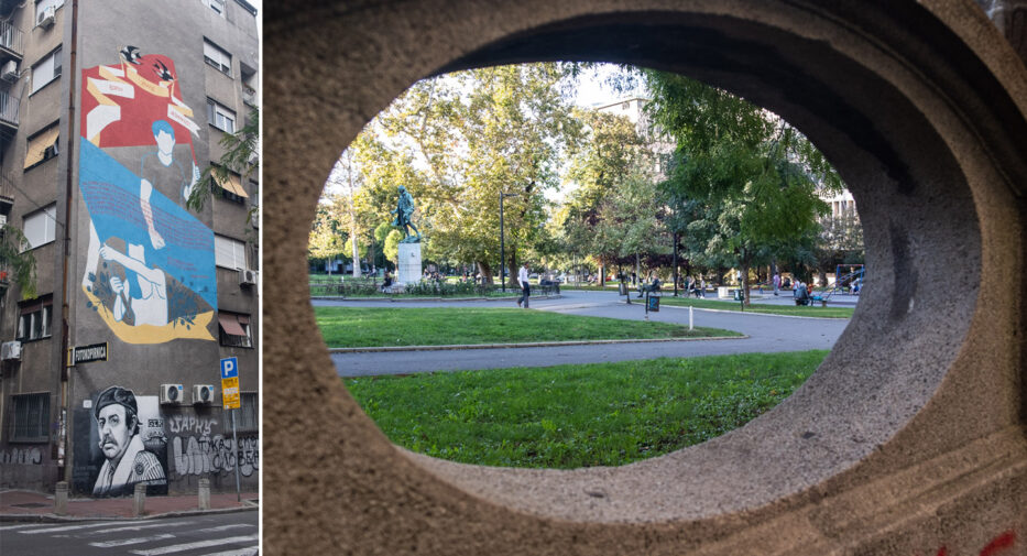 gatekunst og en park i beograd i serbia